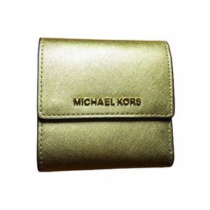 ***SOLD*** NWOT Michael Kors Gold Leather Tri-Fold Wallet